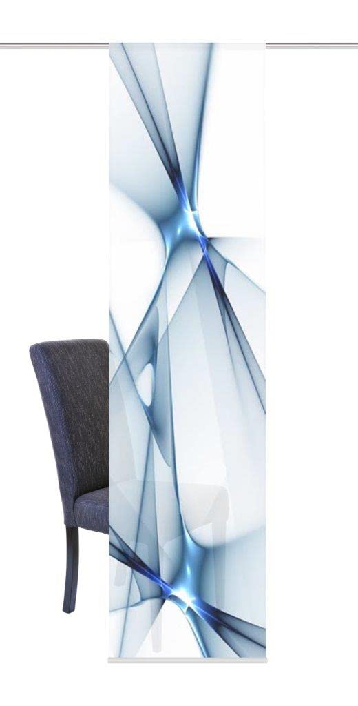 Home Fashion Flächenvorhang KINGFIELD 245x60 cm, Dekostoff, Farbe:blau, Menge:5