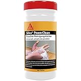 Sika - Sika PowerClean, feuchte Reinigungstücher, Spenderbox mit 100 Tücher, weiß