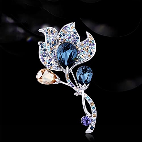 Bijoux de banquet en cristal : broche élégante pour costume et manteau chic