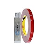 Incluye 1 rollo de cinta de espuma acrílica de doble cara 3M 4229P, 6,35 mm de ancho, 4,5 m de largo y 0,76 mm de grosor, gris oscuro, con Canopus brand Box Opener (1PC)