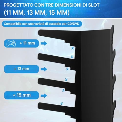 Estantería para discos en el dormitorio u oficina con organizador de metal robusto 8