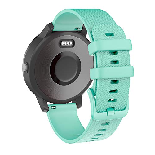 ISABAKE Compatible Vivoactive 3 Band 20mm Strap Soft Silicone Vivoactive 3 Wristband Replacement Band for Venu Sq/Galaxy Active 2/Forerunner 245/645 Music/Vivomove HR Smartwatch Bands(Teal)