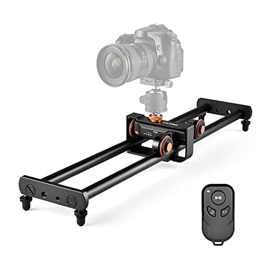 YELANGU Camera Dolly Motorized+Camera Slider Set, 3Speed Adjustable Wireless Electric Camera car with 24”/62cm Aluminum Alloy Track Rail and Remote, for Camera Camcorder Smartphone, Up to 6.6lb/3kg