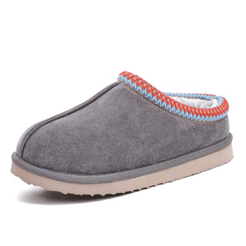 Image of Women's Slippers Fuzzy Cozy Short Ankle Shoes Indoor and Outdoor Mules Furry Warm House Slippers for Woman Cute Fluffy Clogs