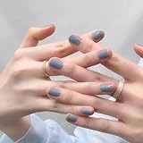 BHIDENAW ネイルチップ ショート 24枚入 人気 和風 かわいい シンプル おしゃれ 成人式 結婚式 パーティー 日常生活に使用できます 花嫁ネイル 光沢 つけ爪 両面テープ ウッドスティック (一目惚れ 16, M)