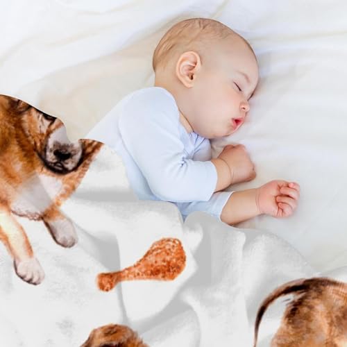 Couverture microfibre chiots et poulets, cadeau doux pour enfant - 7