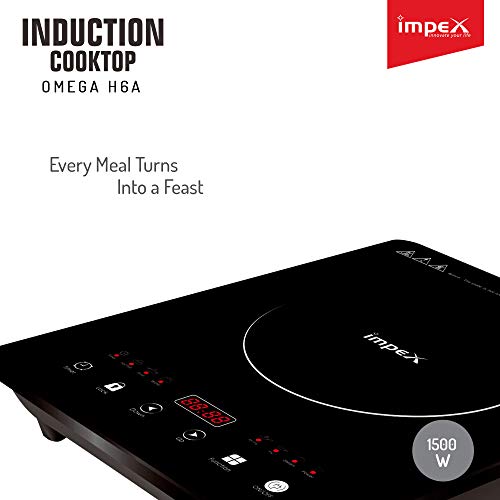 Image of Impex OMEGA-H6A Touch Control Induction Cooktop Without Pot (1500 Watts,Black)