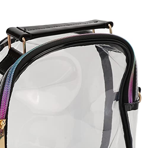 Transparent Handbag, Clear Messenger Tote Bag with Adjustable Shoulder Strap, Large Capacity Portable for Women or Men2