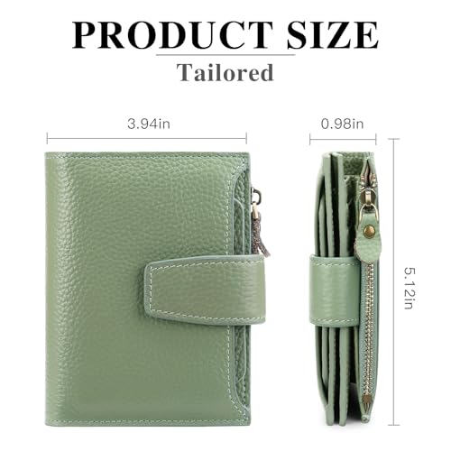 Image of FALAN MULE Small Wallet for Women Leather Bifold Compact RFID Blocking Small Womens Wallet Purse