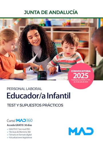 Educador/a Infantil (Personal Laboral) de la Junta de Andalucía. Test y supuestos prácticos