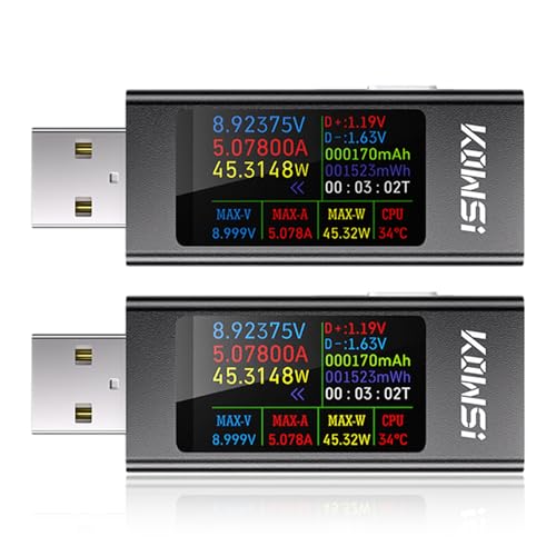 Diymore 2 unidades 360 W USB testador dispositivo de medição 4-30 V 0-12 A USB amplificador de capacidade testador de tensão amperímetro, USB Power Meter USB A testador de capacidade de potência