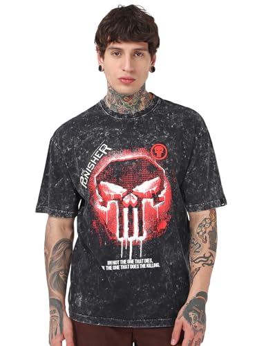 Image of Bewakoof Men's Graphic Print Oversized Fit T-Shirt