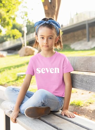 Image of 7th Birthday Shirt Girls 7 Years Old Seven Outfit Seventh Tshirt Gift Girls top 7