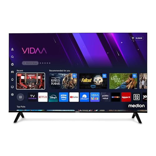 MEDION 108 cm (43 Zoll) QLED Fernseher (Smart-TV, Dolby Vision HDR, HBO Max, MagentaTV, Prime Video, Disney+, DAZN, Paramount+, Dolby Atmos, VIDAA Store, HbbTV, PVR, Bluetooth, MD 843601) 6