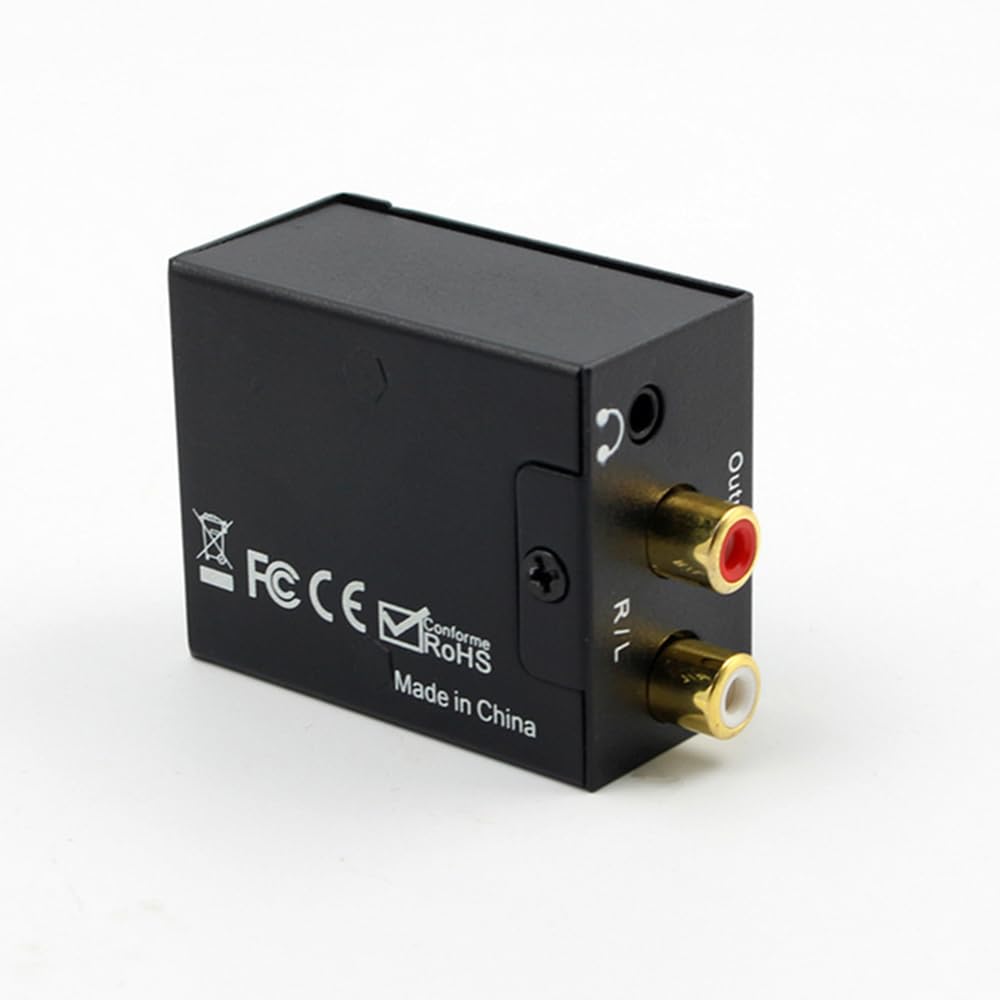 Convertisseur Audio numérique vers analogique Amplificateur Décodeur Optique Coaxial Jack 3,5MM Adaptateur Audio Stéréo Adaptateur SPDIF