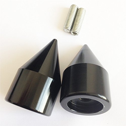 SMT-Spike Bar End Compatible With Kawasaki Zx 750 900 650R 7R 9R Z1000 10R Zx11 Zzr1200 Zx14 Black [B075VLS5Q2]