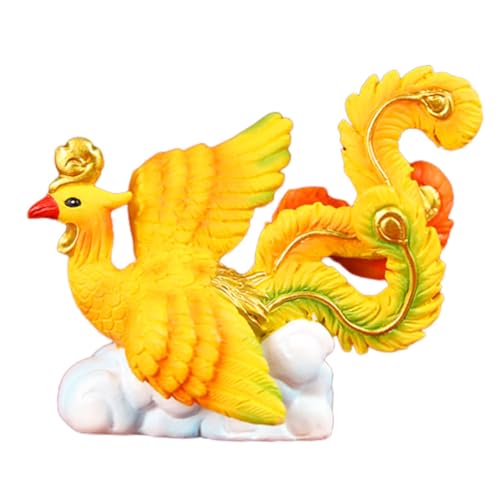 HIAKDOFT フェニックス置物 ケーキトッパー かわいい動物デコレーション 誕生日ケーキ 飾り パーティー用 樹脂製コンパクト装飾