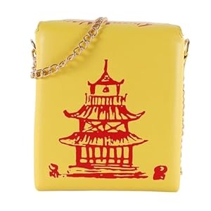 Howoodor Turm Druck Crossbody Umhängetasche Gelb