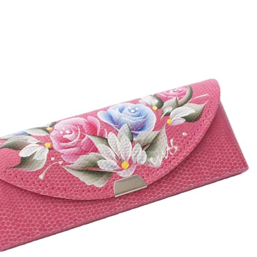 バラ柄ペイントのメガネケース[道の駅むなかた]