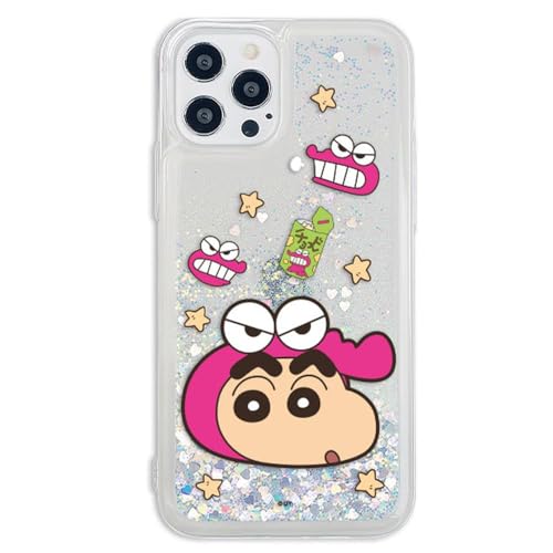 iPhone 15 Pro Max p P[X N񂿂 `Rr  TPU  ^ Ob^[ P[X y{z Crayon Shinchan Giant Face Glitter S1 Case X}zP[X X}zJo[ 