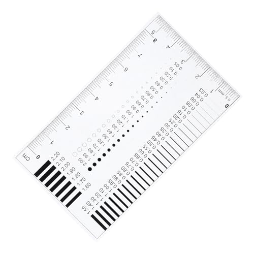 NULYLU 胸カード用高精透過欠陥測定定規 薄型透明フィルムゲージ クラック 汚点 線測定対応 コンパクト耐久設計 携帯に便利な欠陥対比チャ