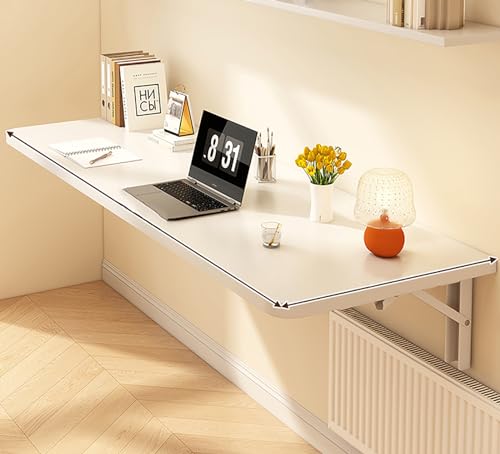 Table pliante murale avec étagère rabattable multifonctionnelle pour travailler et manger