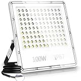 foco led exterior 50w amazon 【Material】 Blanco Frío Foco LED hecho de aluminio fundido a presión de alta calidad y PC, tiene las características de rápida disipación de calor y alto brillo.
