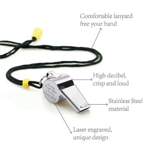 Silbato de Acero Inoxidable CREATCABIN con Lanyard miniatura 3