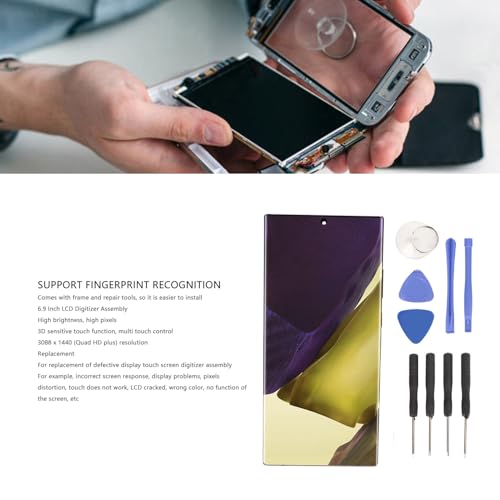 Écran pour Note 20 Ultra 5G SM-N986B LCD OLED 6,9" avec châssis et outils or - 2