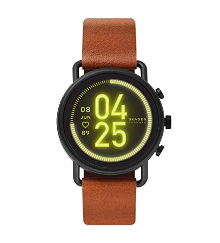 Skagen Smartwatch HR Falster 3 – śledzenie tętna, Google Assistant, powiadomienia na smartfonie, śledzenie aktywności, Google Pay i GPS, skóra, Nowoczesny i minimalistyczny