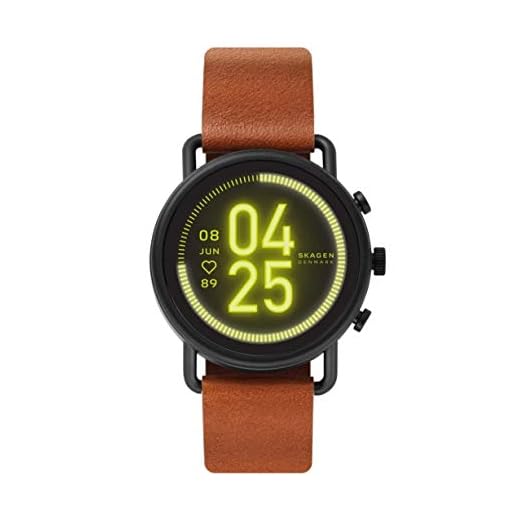 Skagen Reloj inteligente para hombre, reloj intelgente con pantalla táctil de acero inoxidable Falster 3 con altavoz, notificaciones de frecuencia cardíaca, NFC y teléfono inteliGente SKT5201