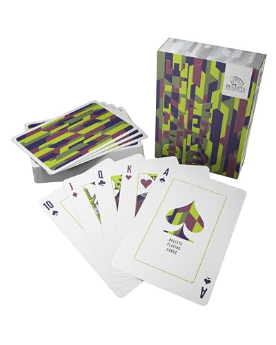 Bullets Playing Cards, Dazzle Cards, Cardistry, 52 hojas, incluye 2 comodines, color verde