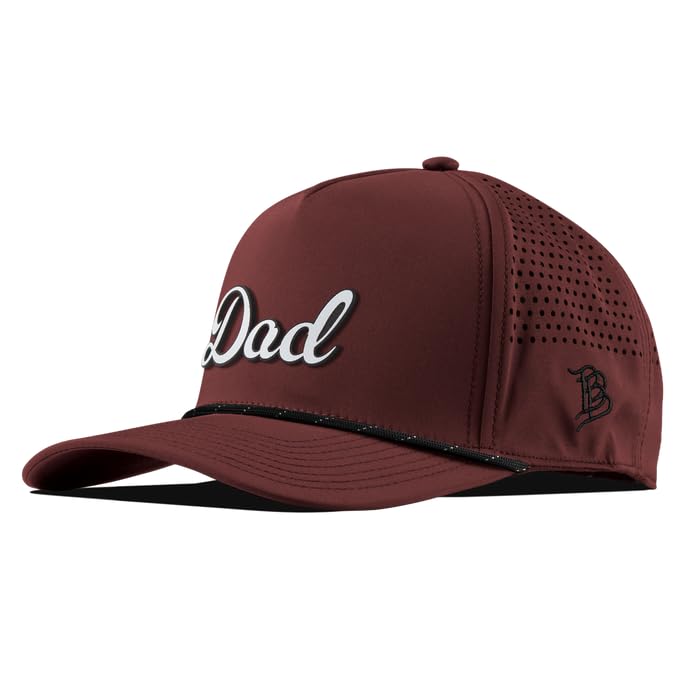 Image of Branded Bills Dad Script 5 Panel Rope Hat for Men | Baseball Cap