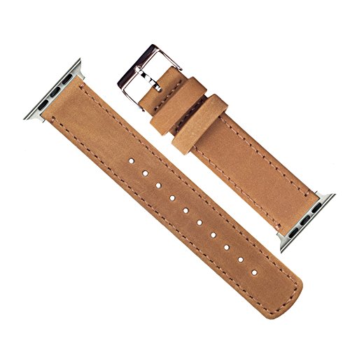 Image of BARTON WATCH BANDS - Top Grain Leather Watch Bands Compatible with Apple Watch Models - 1, 2, 3, 4, 5, 6, 7, 8, 9, 10, SE, Ultra & Ultra 2