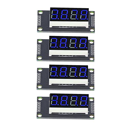Image of 4 Sets Digital Tube Display Module LED 4 Digit 7 Segment 0.36 TM1637 Drive Chip (Blue MRA110D)