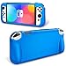 Produktbild Fintie Hülle Kompatibel mit Nintendo Switch (OLED Modell) 2021 - aus weiche Silikon rutschfeste Stoßfeste Schutzhülle mit ergonomische Grip Design, Anti-Drop Griff Cover Case, Blau