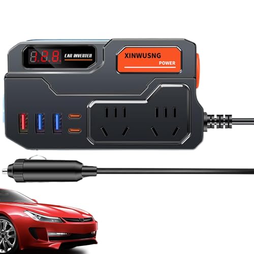 Car Power Inverter | Vehicle AC Power Inverter | Car DC to AC Converter | Power Inverter for Car Charging, Portable Car Inverter, Car Power Adapter Inverter,...