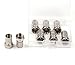 PENTA ANGEL RG6 F-Type Twist-On Coaxial Cable Connector Adapter Plug, 6PCS (Silver)