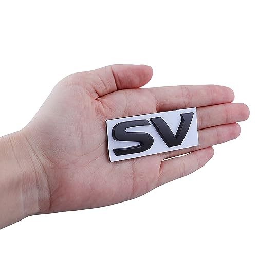 Image of 1PC SV Emblem for Car Decoration Metal Badges 3D SV Sticker Decal Fender Sticker Badges Nameplate Easy Installation for Car /SUV /Truck (Black)