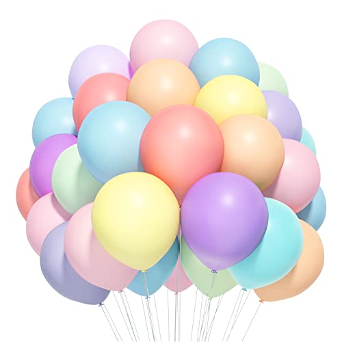 Pastel Balloons 12 Inch Assorted Color Macaron Balloons Rainbow Candy Color Balloon For Kid’s Birthday Party Baby Shower Easter Graduation Unicorn Party Supplies (120Pcs 10 Colors) #TOP7