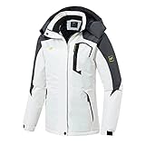 Pdbokew Women's Skiing Snowboarding Jackets Fleece Hood Mountain Snow Coat