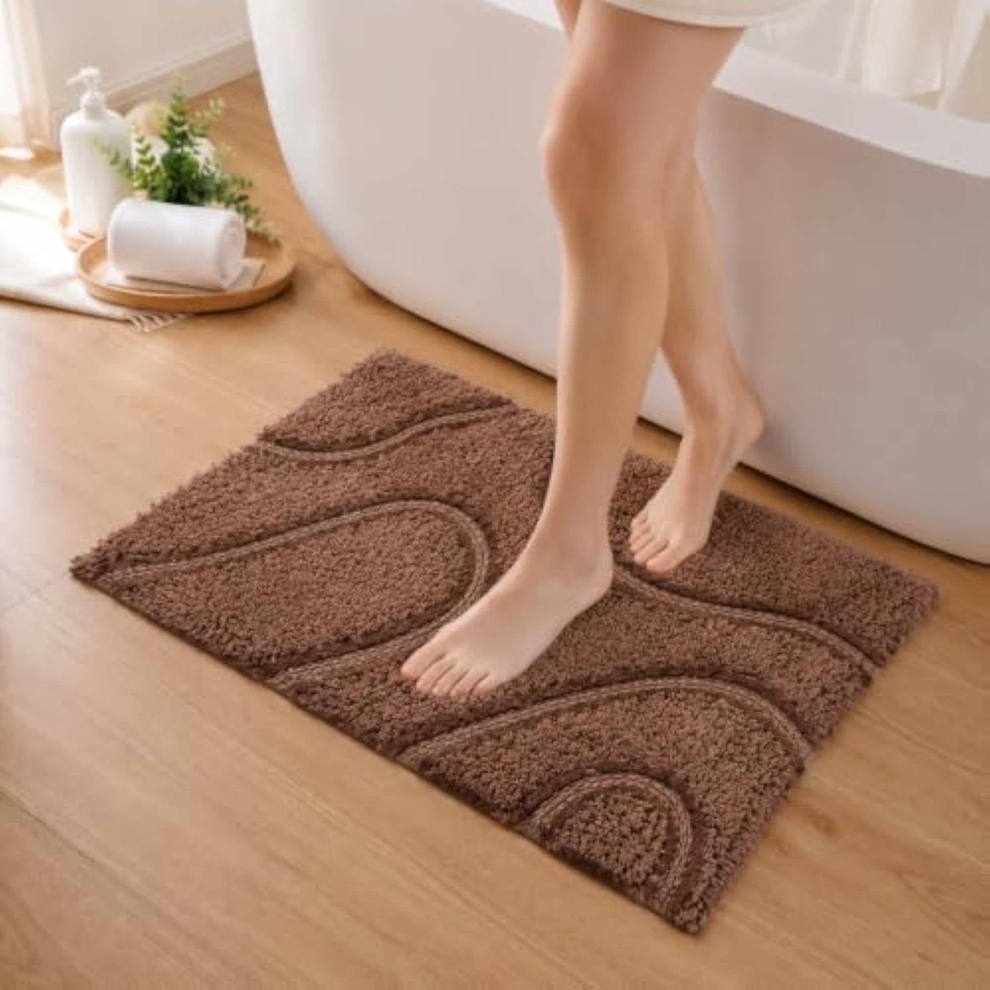 Unique SHEMTRON Collection Cotton Stone Wash Bathmat