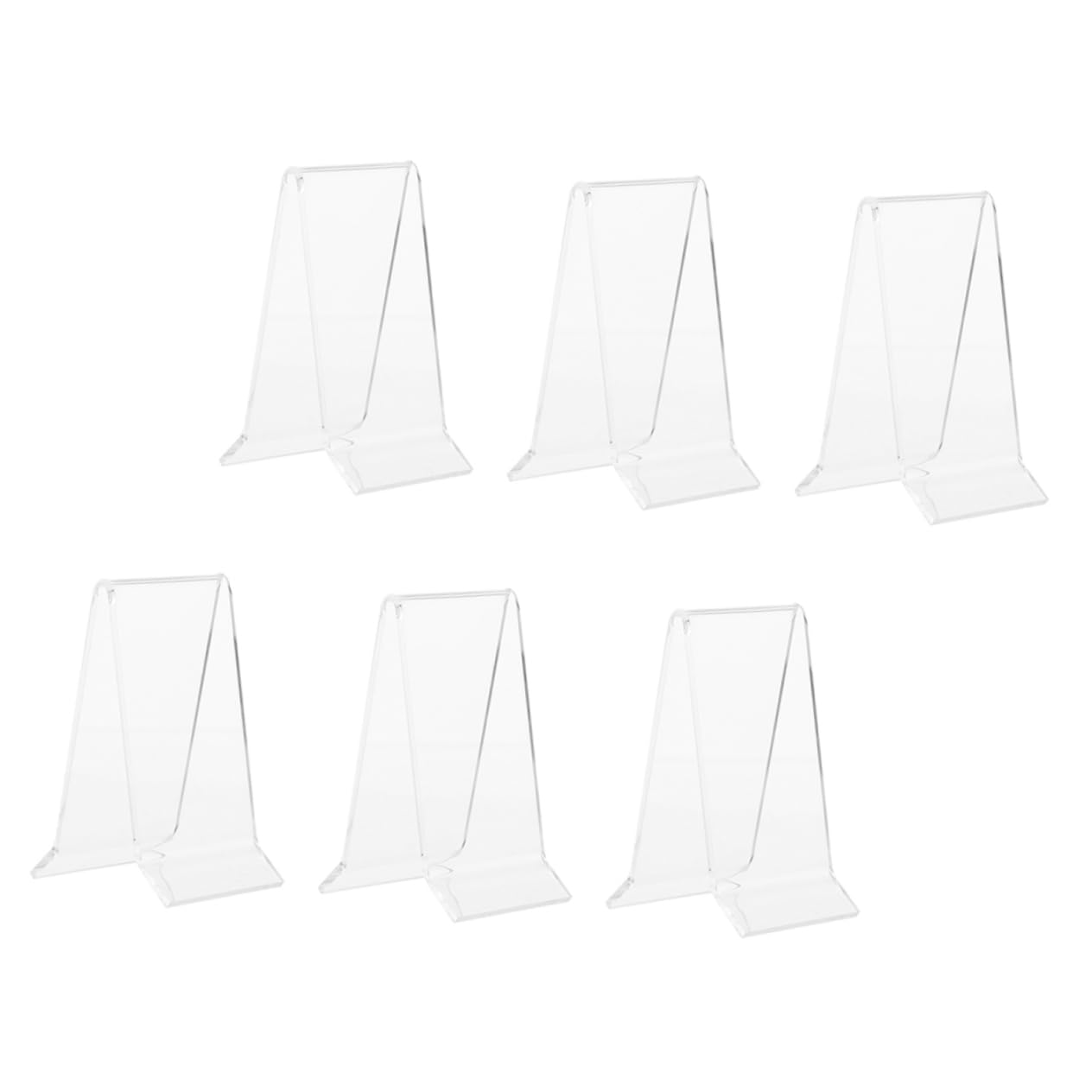 GLEAVI 6Pcs Acrylic Shoe Display Stand for High Heels and Sneakers Clear Shoe Rack for Store Merchandising Design Stable and Attractive Presentation