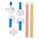 Lurrose Soporte para Ducha de Loros 4 Ventosas Antideslizantes Estructura Esmerilada para Entrenamiento y Juego Accesorio Seguro para Aves Pequeñas y Medianas Color Color Aleatorio