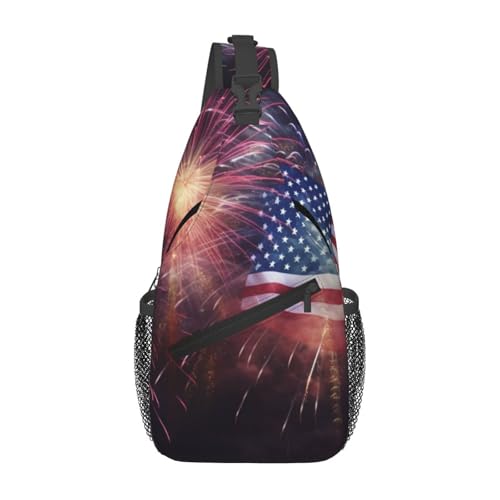 Bolso cruzado de hombro tipo sling para hombre negro miniatura 1