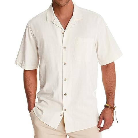 Alimens & Gentle Short Sleeve Linen Shirt Cover