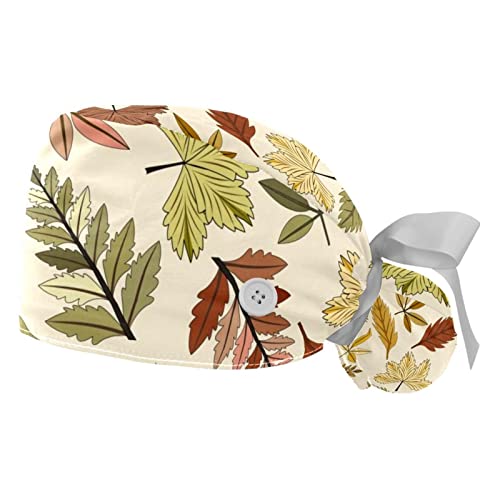 Chapeaux de travail anti-transpiration casquettes bouffantes JDEZ motif automnal
