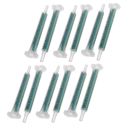 Puntas Boquillas Mezcladoras Epoxi. Canulas Para Bicomponente, Cánulas Pegamento 2 Componentes. Boquillas Pegamento para Cartucho AB. Boquillas De Pistola Adhesiva Para Mezclar. (12 Und)