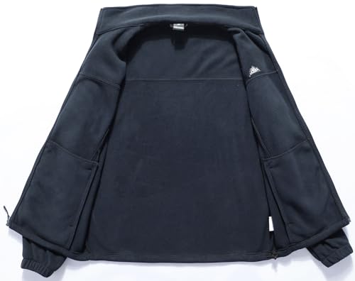 Men's Soft Polar Fleece Jacket with Pockets Lightweight Outdoor Recreation Full Zip Coat4