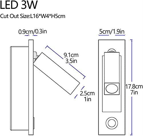 Luces de mesilla WQHPLMD orientables para evitar molestar en la cama 3